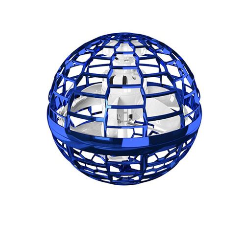 Mini UFO Drone pour Enfants VORMOR Jouet Volant Ball Rotation à 360 ° avec Lumière LED - Bleu