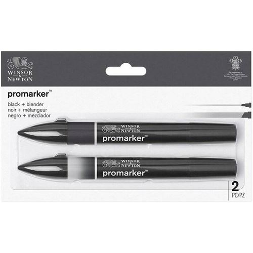 2 Marqueurs - Promarker - Noir + Blender