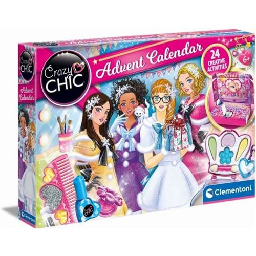 clementoni - 18673 - calendrier de l'avent crazy chic