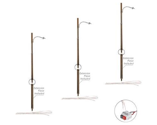 Réverbère sur mât en bois simple Woodland Scenics WJP5638 N 3 pc(s)