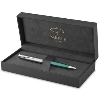 PARKER Sonnet Essentiel Stylo bille, Vert, Recharge noire pointe moyenne, Coffret cadeau