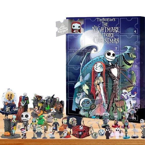 Horreur Figurine Calendrier de l'Avent d'Halloween 2022 FONGWAN Contient 24 Cadeaux avec Jouets Surprises pour Enfants - Bleu