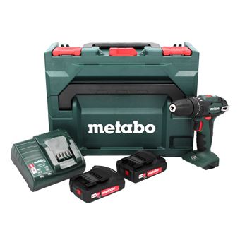 Metabo SB 18 18 V 48 Nm Perceuse à percussion sans fil (602245560) + 2x Batteries rechargeables 2,0 Ah + Chargeur + Coffret - 1