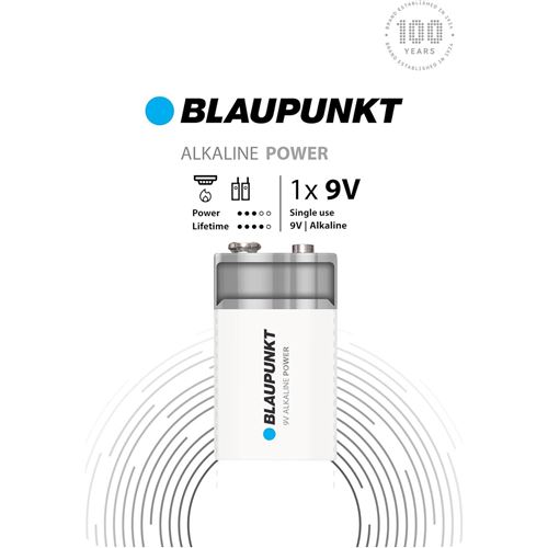 BLAUPUNKT Pile Alcaline POWER 9V 6LR61 Idéale Détecteurs de fumée, Talkies-walkies Télécommandes