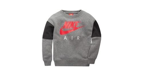 Sweat sans capuche enfant nike 376s-geh gris rouge