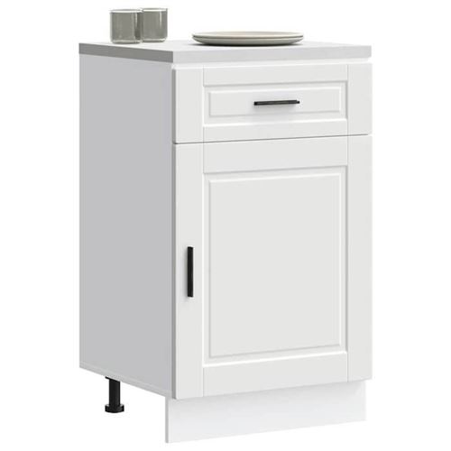 VIDAXL - Armoire de cuisine Porto - Buffet de rangement - Blanc - Image 3