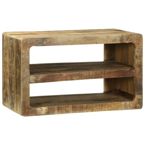  Meuble Tv Marron 60 X 32 X 36 Cm Bois De Manguier Massif Vidaxl