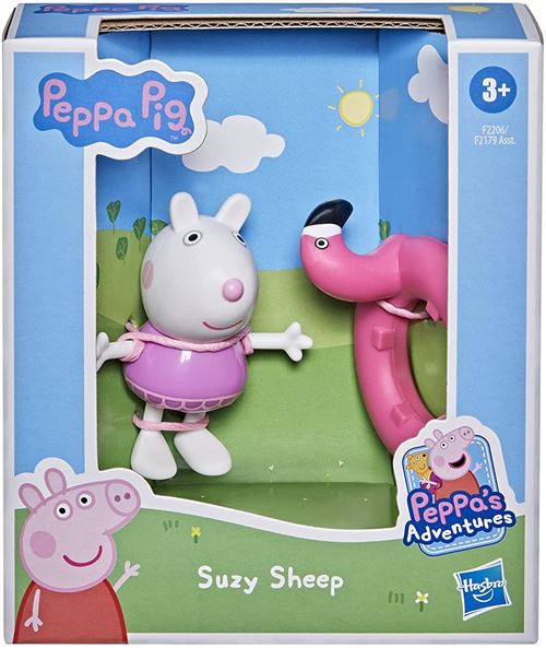 Peppa Pig Peppa’s Adventures Peppa’s Fun Friends - F2206 - Figurine articulée 6cm + accessoire - Suzy