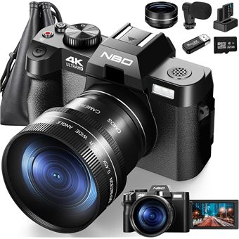 Appareil Photo Numérique 5K 64MP NBD - Zoom Optique 16x, écran IPS Pivotant 180°, WiFi, Idéal Pour Vlog Et Photo Créative - 8