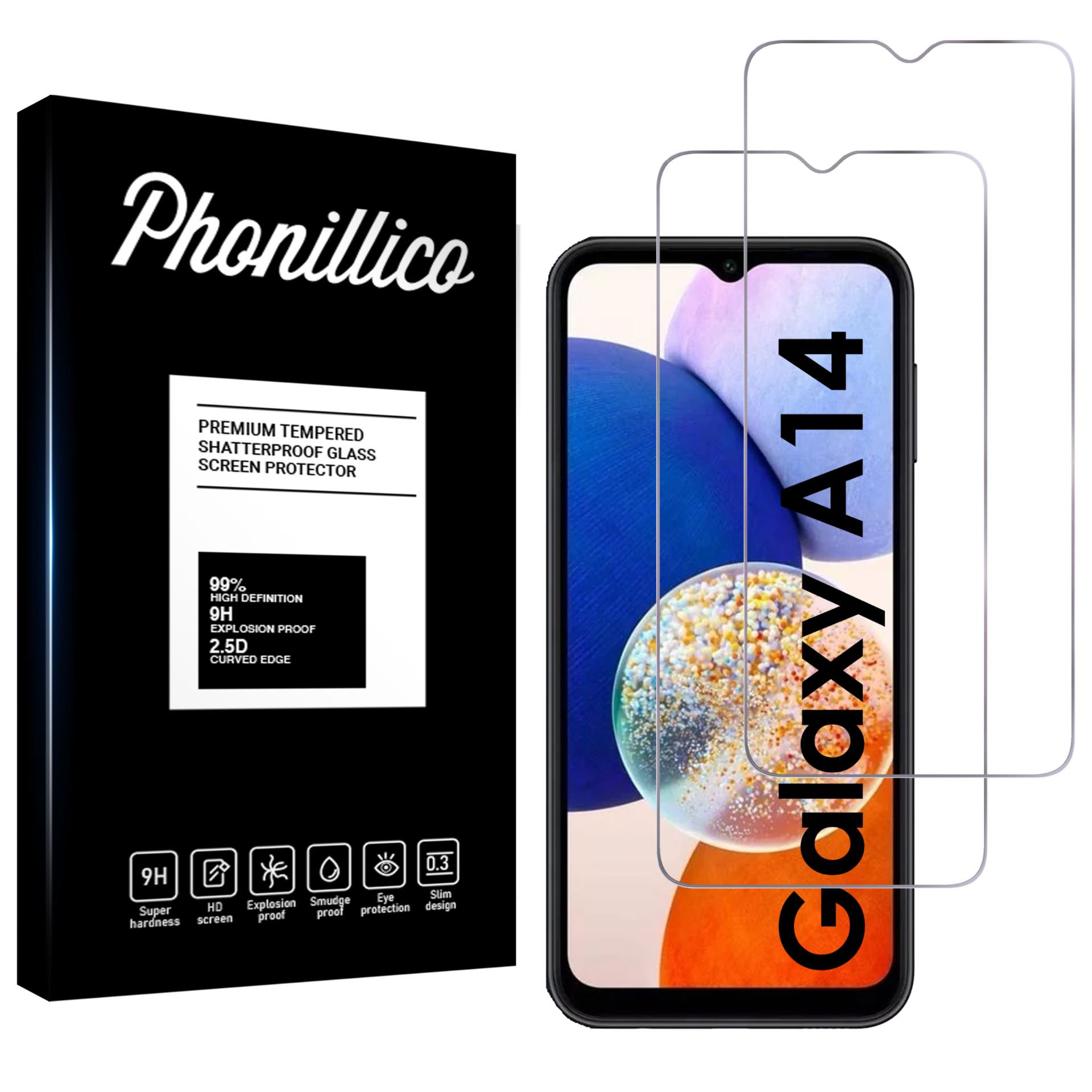 Lot De 2 Films De Protection écran En Hydrogel Pour Samsung Galaxy A14 4G Et 5G - Marque Taperso - Transparent