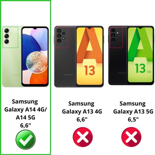 Verre Trempé pour Samsung Galaxy A14 [Pack 2] Film Vitre
