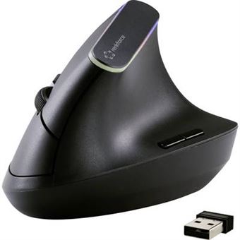 Souris verticale ergonomique LogiLink - optique et sans fil - rouge et noire