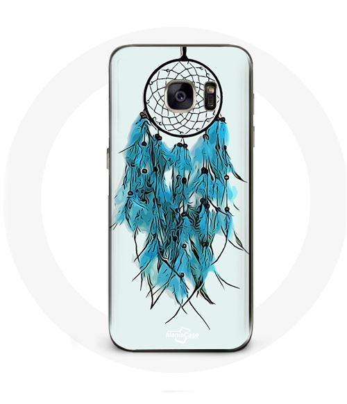 Coque pour samsung galaxy S6 edge Attrape Rêve Bleu Fond Blanc Maniacase