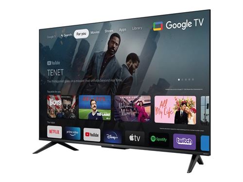 TCL 43QLED760 - 43 diagonale klasse led-achtergrondverlichting lcd-tv - QLED - Smart TV - Google TV - 4K UHD (2160p) 3840 x 2160 - HDR - Quantum Dot - opgeruwd aluminium
