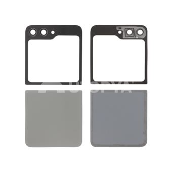 Cache Batterie Vitre Arrière Complète Grise Pour Galaxy Z Flip 5 (F731B) (Sans logo) - 1