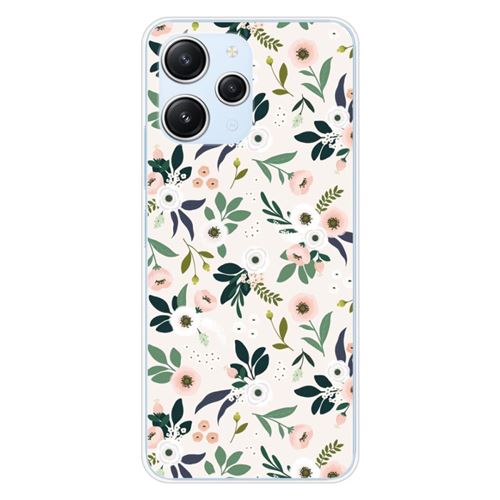 Coque en silicone imprimée compatible Xiaomi Redmi 12 4G Redmi 12 5G Flowers