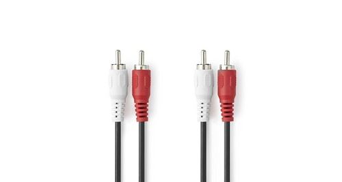 Non Communiqué Noir Câble Audio Stéréo 2X Rca Mâles - 2X Rca Mâles 3,0 M