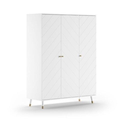 Vipack - Armoire Bébé - Billy - 3 Portes - Blanc - Image 2