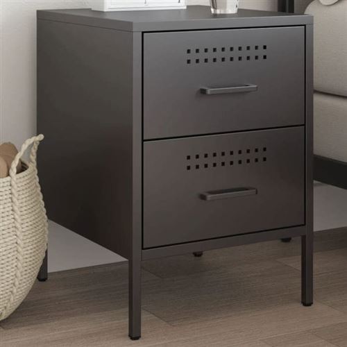 Vidaxl Noir Table De Chevet - Image 3
