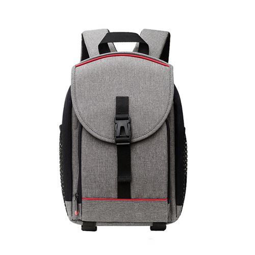 Camera bag, suitable for Canon, Nikon and Sony SLR cameras, multi - functional, waterproof, gray, small - sized, 34×14×22 cm.