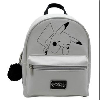 Pokemon Pikachu White Fashion Sac à dos - Pouques multiples - Stractures réglables