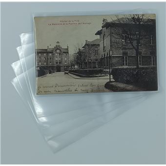 pochettes de protection exterieure en plastique pour cartes postales  anciennes - lot de 200 en 100 microns - Autres Classement et Archivage -  Achat & prix