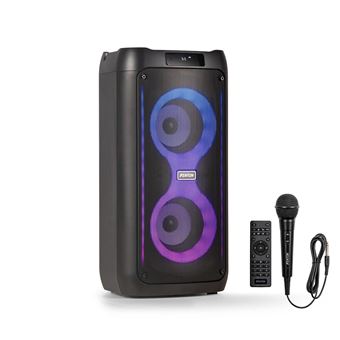 Fenton Core80 Enceinte Bluetooth Lumineuse - 80 Watts, Batterie Longue Autonomie 12H, Facile à Transporter - 1