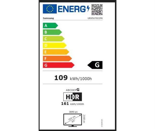 TV Smart LED LCD Samsung UE55U7022FK 55 pouces 4K Noir