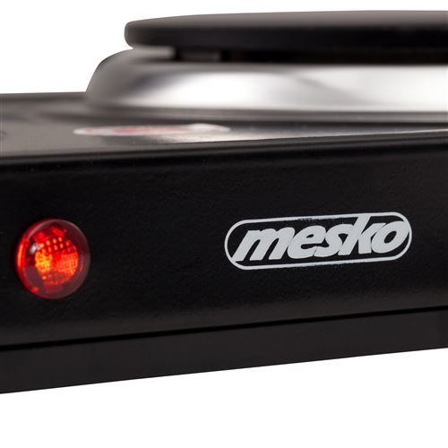 Mesko - Plaque électrique compacte de 2 feux 2000W noir - Table de