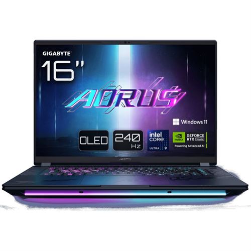 PC Portable Gamer Aorus Master 16 Bxhc4Fre64Sp  16   Qhd   Rtx5070Ti  Intel Core Ultra 9 2