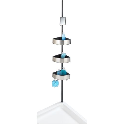 Wenko - Etagère de douche extensible en alu Premium Big - L. 27 x H. 70/260 cm - Argent - Premium Big