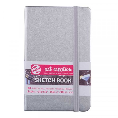 Carnet Croquis 9X14 Cm - 80 Feuilles - 140G - Argent - Royal Talens