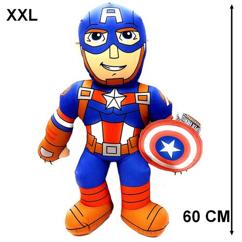 XL Grande Peluche Captain America 60 cm Sonore Avengers Avec Son - guizmax