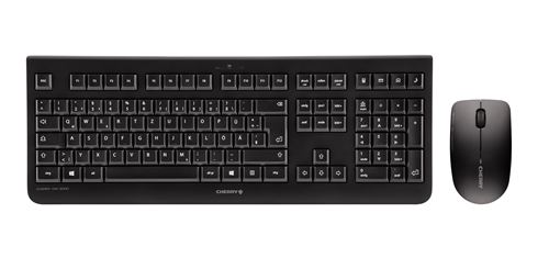 Non Communiqué Noir Cherry Dw 3000 - Ensemble Clavier Et Souris - Sans Fil - 2.4 Ghz - Belge - Commutateur : Cherry Lpk