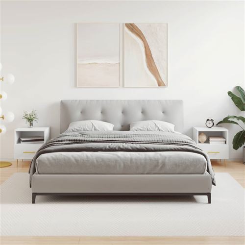 Vidaxl Blanc Tables De Chevet - Image 3