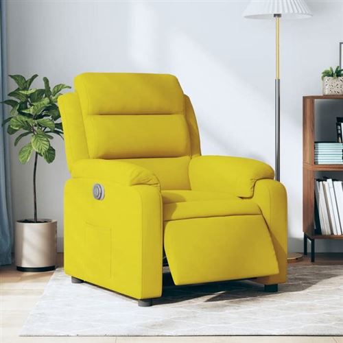 Non Communiqué Jaune Vidaxl Fauteuil Réglable Électrique Tissu