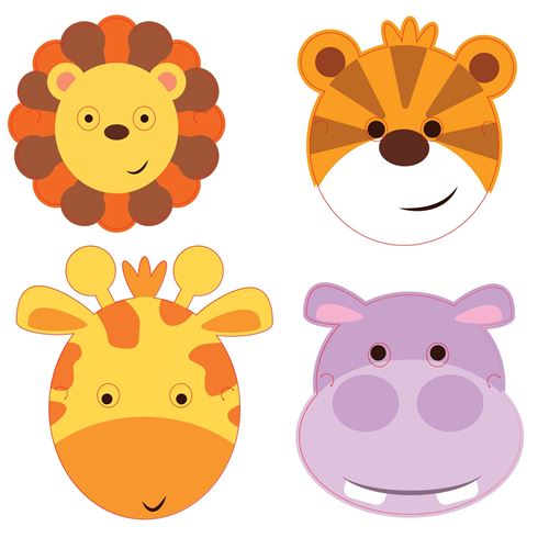 Amscan masques animaux de la jungle 8 pièces