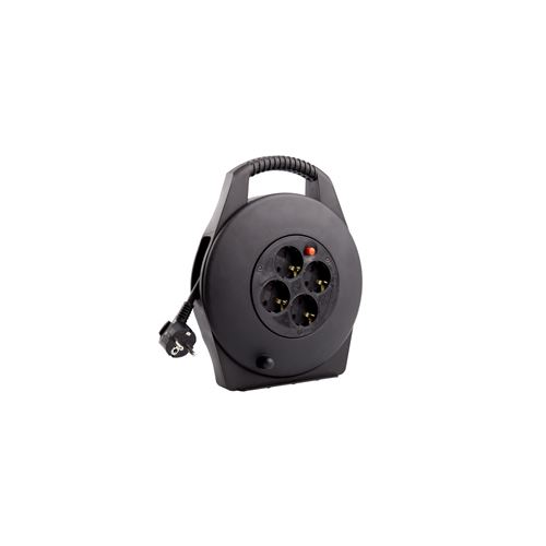 TechBrey Enrouleur Extensible 10m 3x1.5 mm Noir