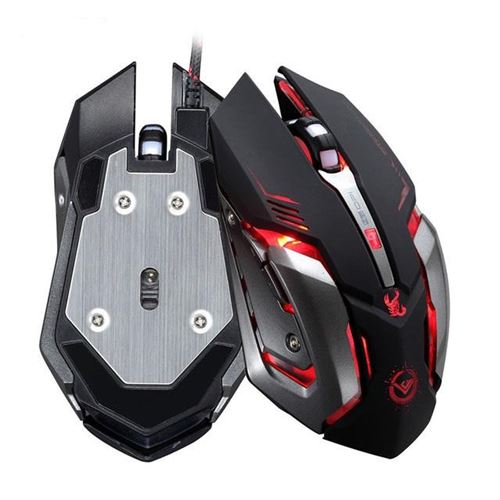  Souris Gamer Metal pour PC COMPAQ&Acirc;&nbsp; Avec Fil USB LED Gaming Universelle Filaire Capteur Optique 6 Boutons 