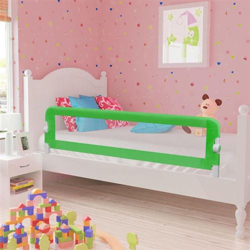 vidaXL Barrière de lit de sécurité pour tout-petits 2pcs Vert 150x42cm