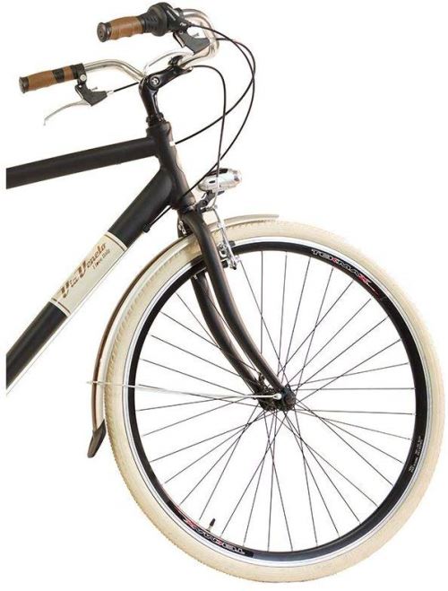 Velo De Ville Homme Via Veneto By Canellini Retro Vintage Aluminium Sac Cuir Lateral Porte Bagage Taille 54 Noir Velos Achat Prix Fnac