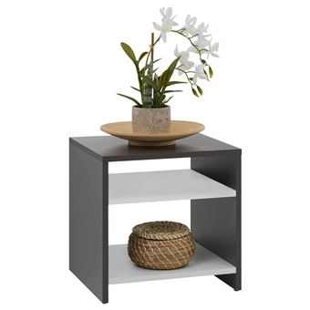 Gris Blanc Nuit Avec Table Mélaminé Mat Casier Niches Et 2 D'appoint LivornoDe OuvertesEn Chevet 8kZwOnX0PN