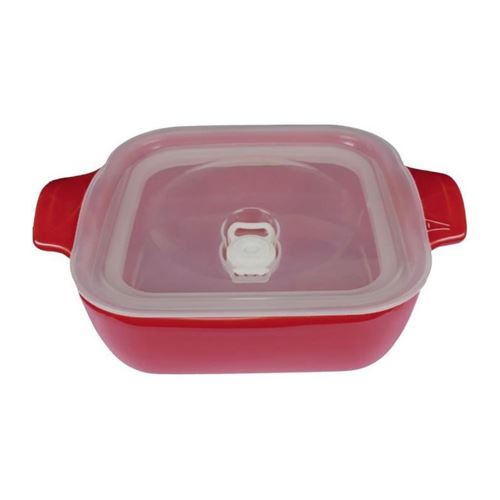 ABALONE EDITION - 023321006 - Plat carré hermétique - 1L100 - Couleur Framboise