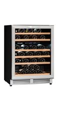 Climadiff CBU51D1X - Cave à vin - encastré - intégrable - largeur : 59.5 cm - profondeur : 57.5 cm - hauteur : 82 cm - 138 litres - classe G - acier inoxydable
