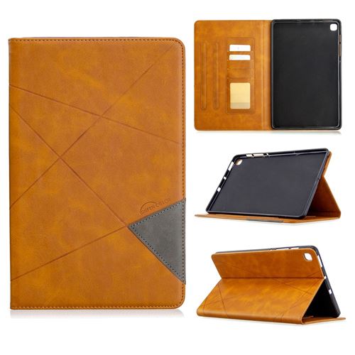Générique Marron Étui Tablette À Motif Géométrique Avec Support Pour Samsung Galaxy Tab S6 Lite - Image 3