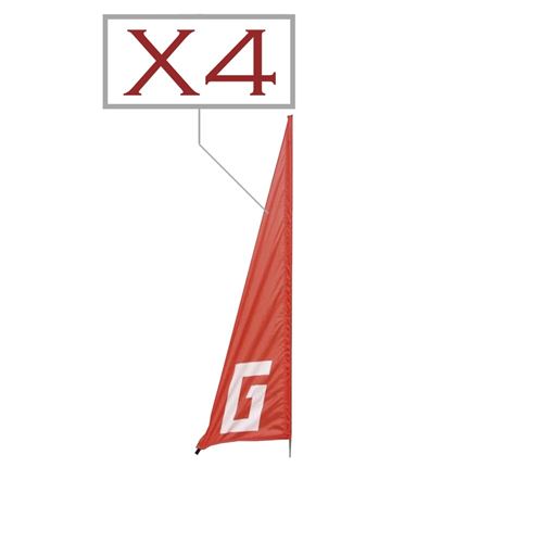 Graupner - lot de 4 drapeaux turn flag 1500 graupner pour drones racer