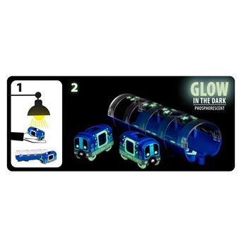 Métro et tunnel phosphorescents Brio World