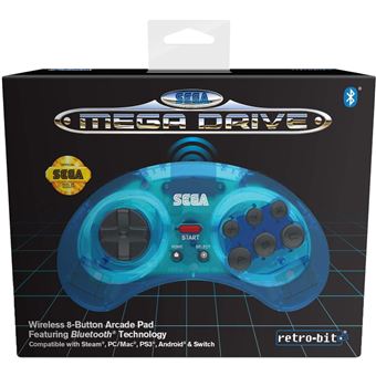Manette Sega Megadrive Sans Fil - Occasion Fonctionnelle - Pour Console Rétro