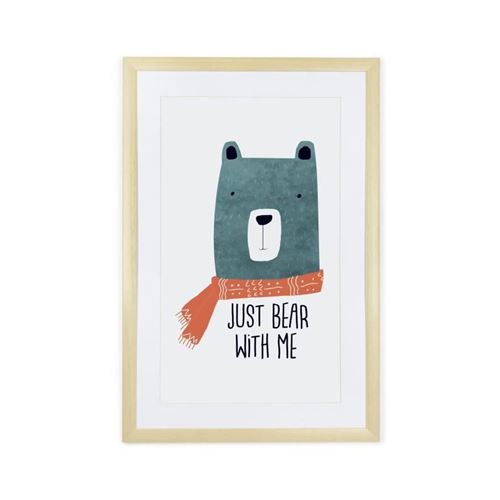 TANUKI Cadre décoratif Just bear with me - 60x40 cm