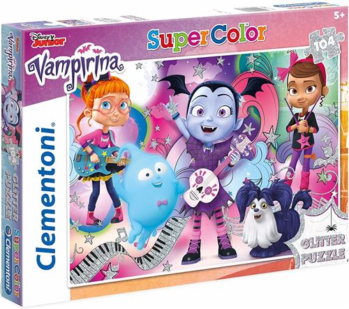 Clementoni puzzle à paillettes supercolor Vampirina 104 pièces